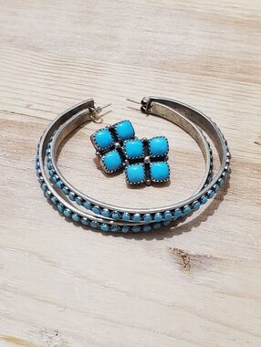 Turquoise Earring Set - Navajo Made